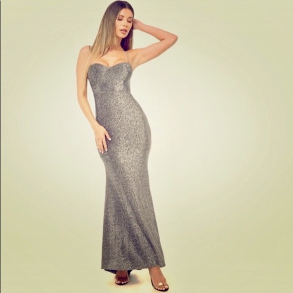 Forever 21 Dresses & Skirts - Forever 21 Metallic High-Low Mermaid Dress